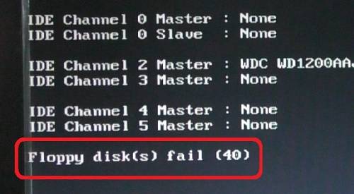 Ошибка «Floppy disk(s) fail»